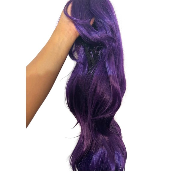 Belly Dancer Costume Purple Wig Jewel Coin Scarf Belt Festival Halloween Party - Picture 5 of 14